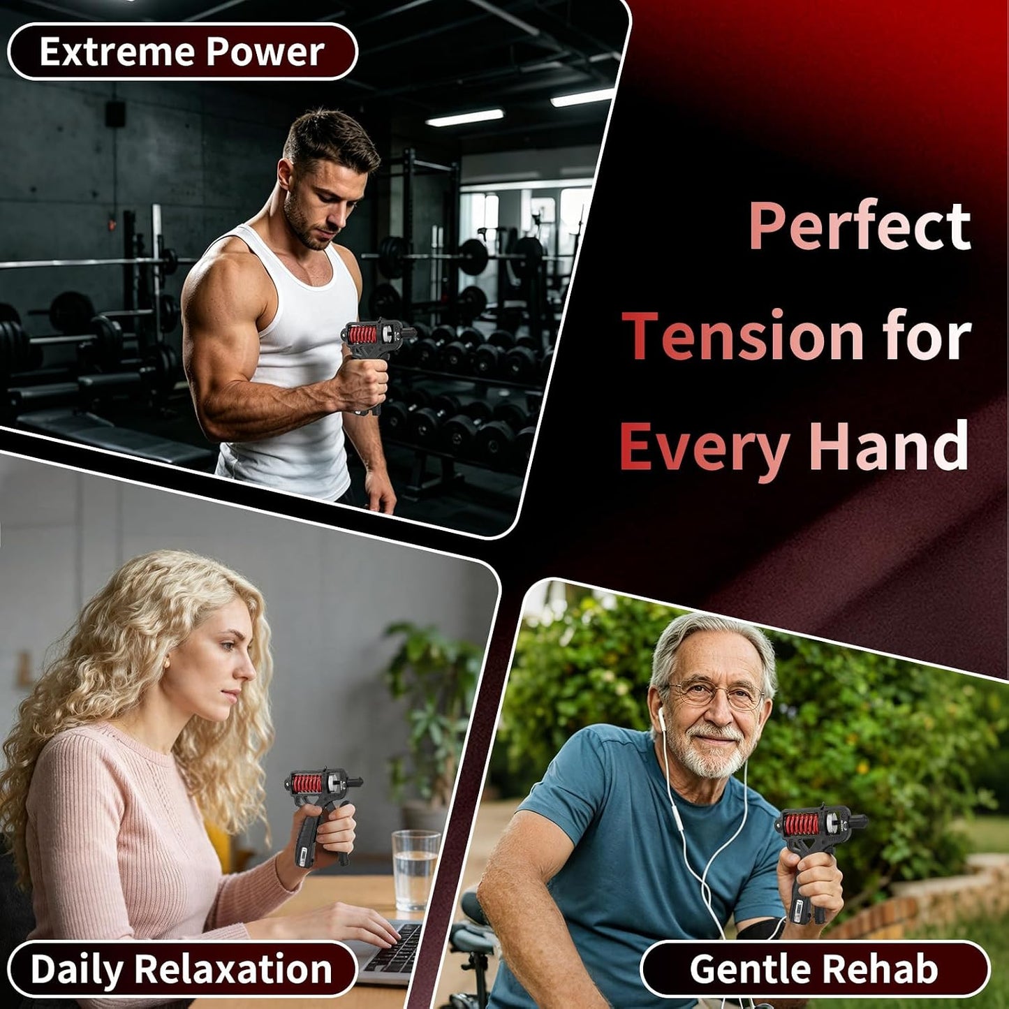 💪 50% OFF NOW! 🔥 Adjustable Hand Grip Strengthener - Build Forearm Strength & Relieve Wrist Pain, 5 Resistance Levels for Home/Gym Use 🏋️♂️✨