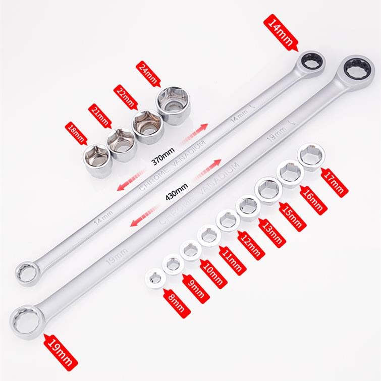 Kit de llave de trinquete ajustable de 15 piezas (50%de descuento)