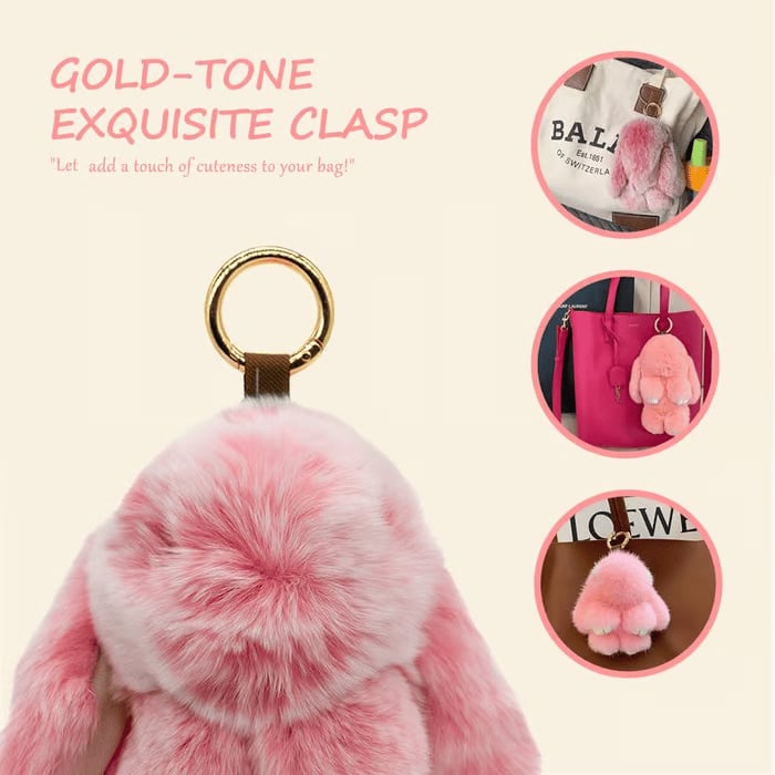 📢📢LIMITED TIME SPECIAL SALE 50% OFF !! ⏰🐰Handmade Soft Bunny PomPom Charms – Fluffy, Cute & Perfect for Bags, Keys & Gifts🎉