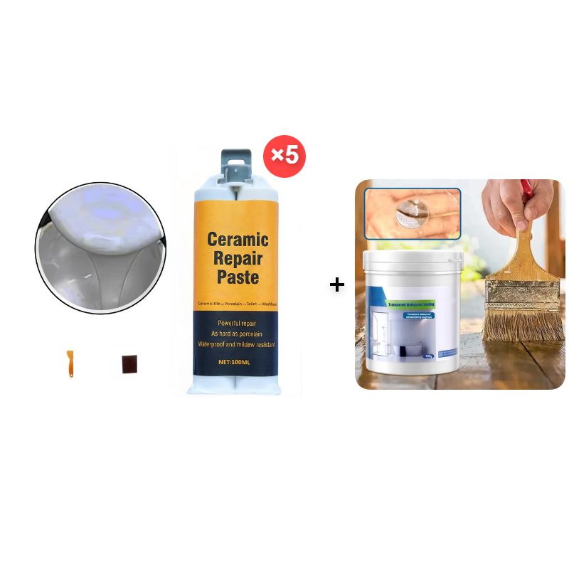 🔥2 achetés, 1 offert🎁Pâte de réparation pour carreaux de céramique bitube