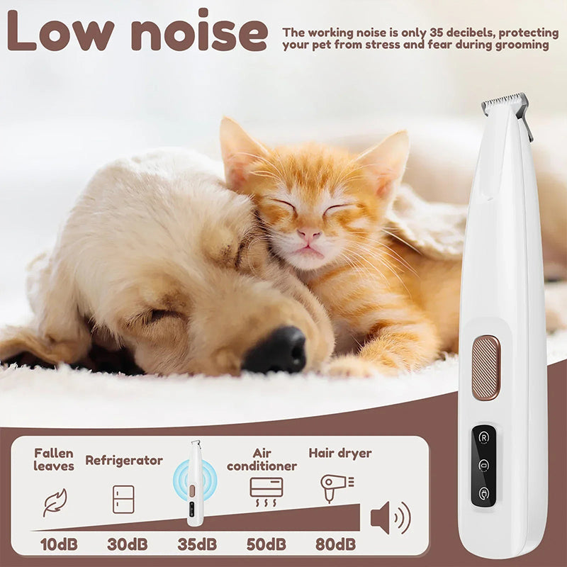 🔥HOT Sale🔥Waterproof Rechargeable Pet Shaver with LED Light