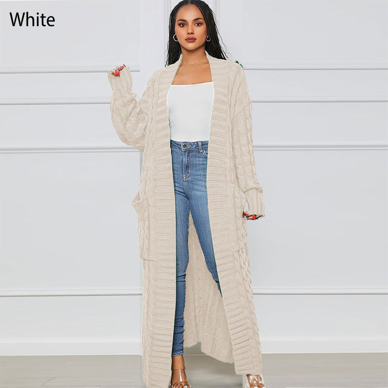 ✨New Arrival✨Women's Cable Knit Long Cardigan with Pockets