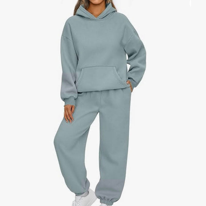 ✨New Arrival✨Casual Hooded Long-Sleeve Tops & Pants 2-Piece Set