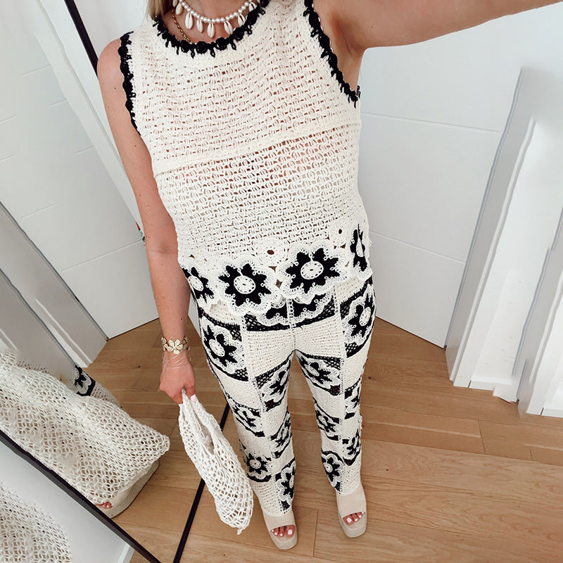 🔥HOT Sale🔥Women's Vintage Floral Crochet Two-Piece Set