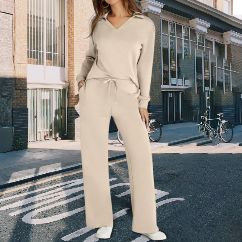 đAutumn New ReleasesđWomenâs 2 Piece Lounge Set with Long Sleeves