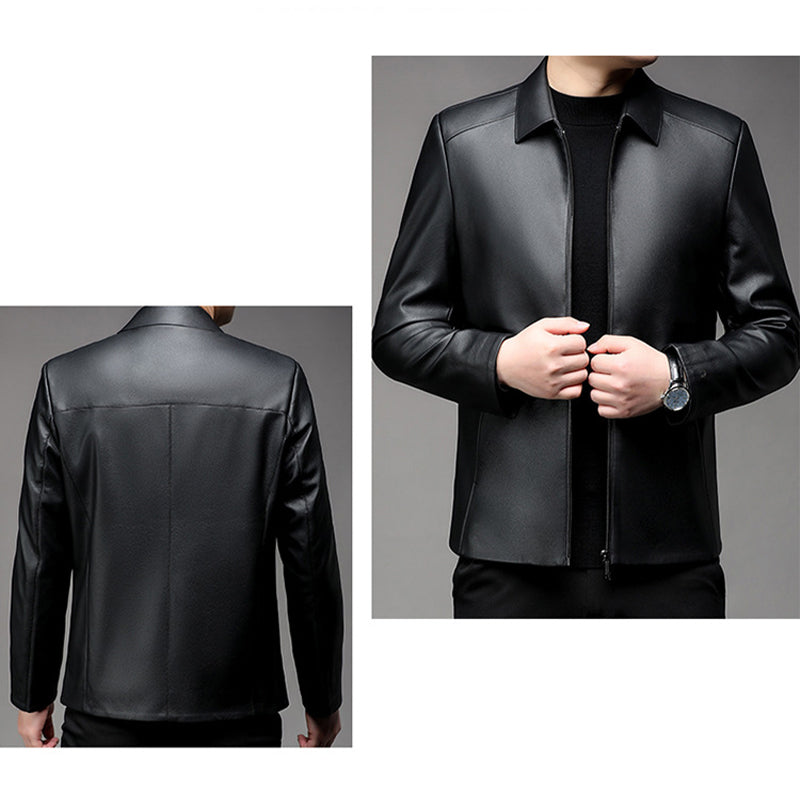 🔥Limited Time 40% OFF🔥Men's Casual Business Lapel PU Leather Jacket