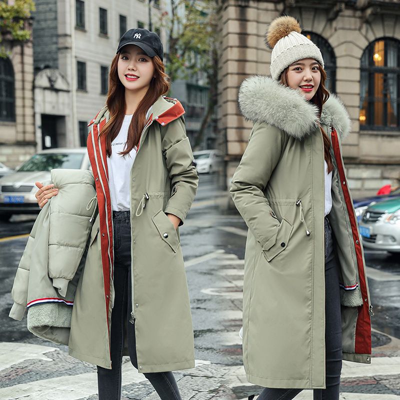 ❄️Offres spéciales d'hiver❄️Parka décontractée à capuche et col en fourrure pour femme