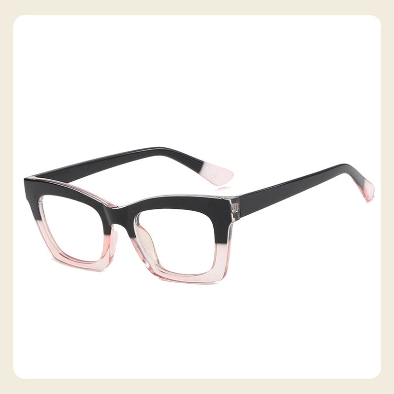 Gafas de marco ancho de moda ligera anti-azul