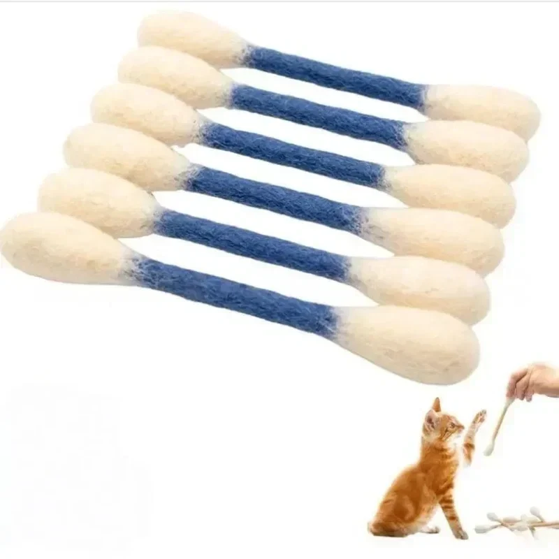 😻Interaktives Wattestäbchen-Katzenspielzeug mit Katzenminze