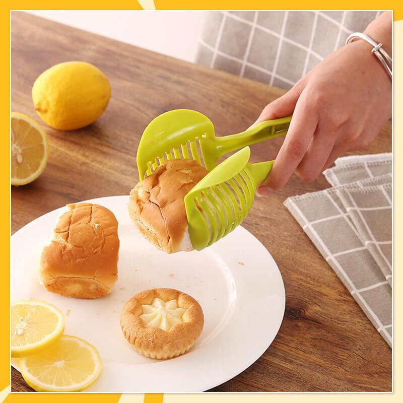 đ50% OFF NOW! Creative Kitchen Slice Cutting Tool, FoodâGrade Aluminum Alloy HandâHeld Slicer, Quick Slicing Holder for Lemon, Tomato, Onion & Soft Fruits Vegetables