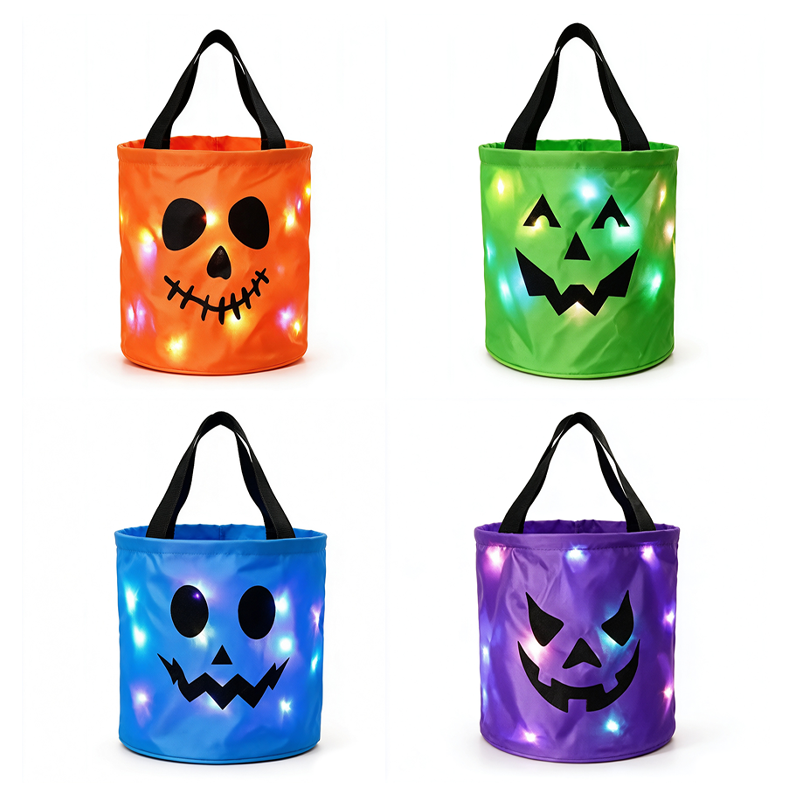 🎃 LED Light Up Halloween Candy Bucket 💡