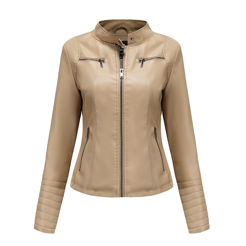 🖤Black Friday Sale:50% OFF🖤 ✨ Elevated Moto Style | Women's Slim-Fit Quilted-Shoulder Faux Leather Jacket