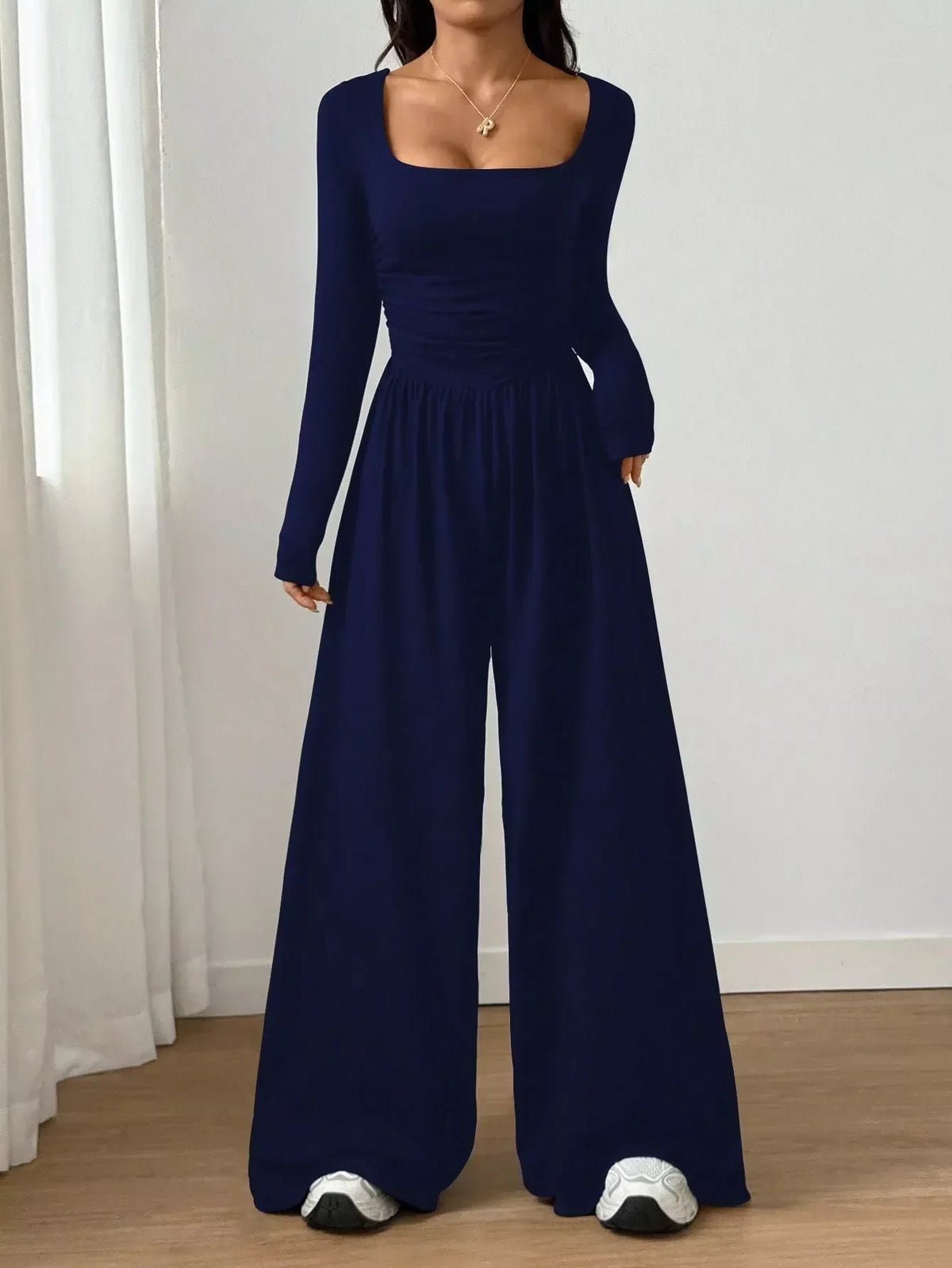 🚨 24-Hour Deal! Don’t Miss Out 💨Women's Casual Square Neck Wide-Leg Jumpsuit
