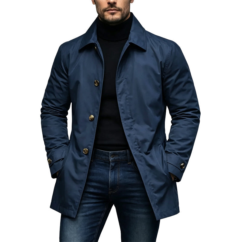 🖤Black Friday Sale:50% OFF🖤🌧️ More Coverage, Sharper Style | Men's Waterproof Mid-Length Trench Coat