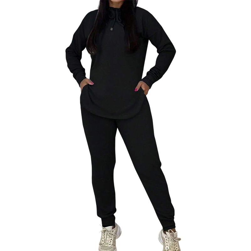 🖤Black Friday Sale:50% OFF🖤☁️ Cozy Matching Style, Easy Everyday Fit | Women's Hooded 2-Piece Set