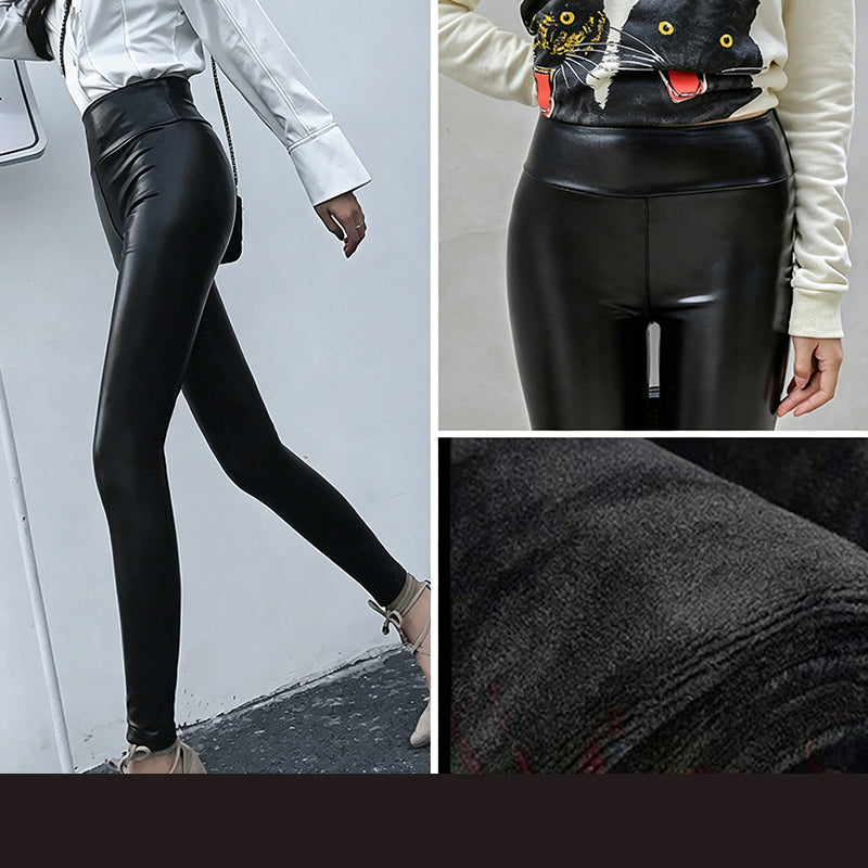 🖤Black Friday Sale:50% OFF🖤 Sleek Look, Flattering Fit | Women's High-Waist PU Leather Leggings