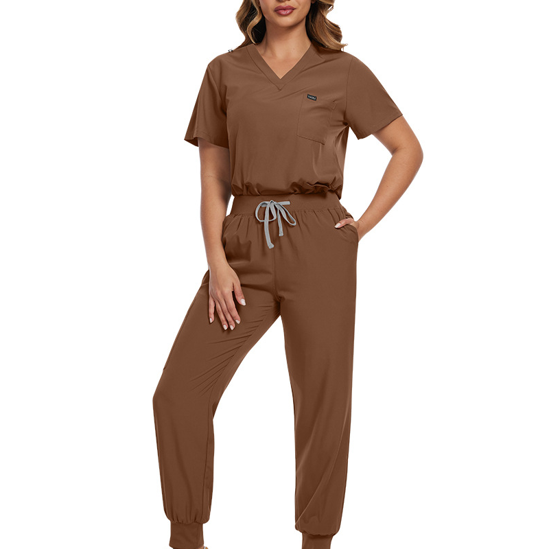 🩺 Breathable Comfort, Easy Movement | Women's Stretch Scrubs 2-Piece Set