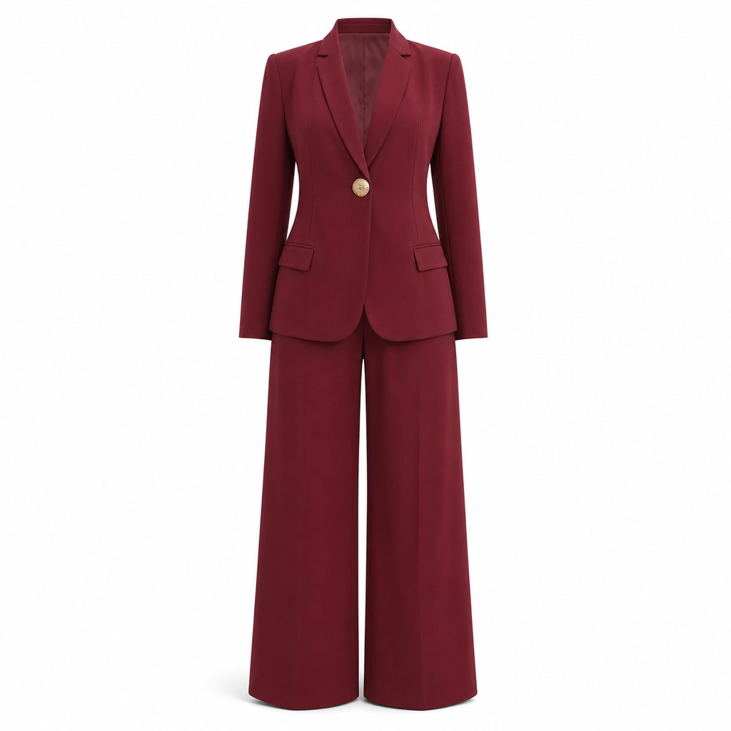💖Black Friday Mega Deal – 50% off!💖✨Elegant Two-Piece Suit Set with Tailored Blazer and Relaxed Wide-Leg Trousers