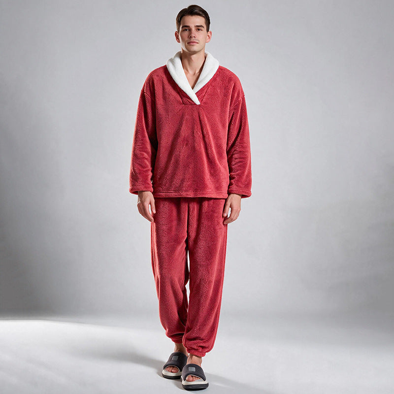 🖤Black Friday Sale:50% OFF🖤 Men's Cozy Thermal Fluffy Pajama Set