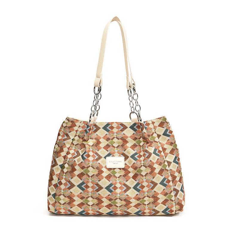 🐆 Retro Leopard Print Tote Bag for Women