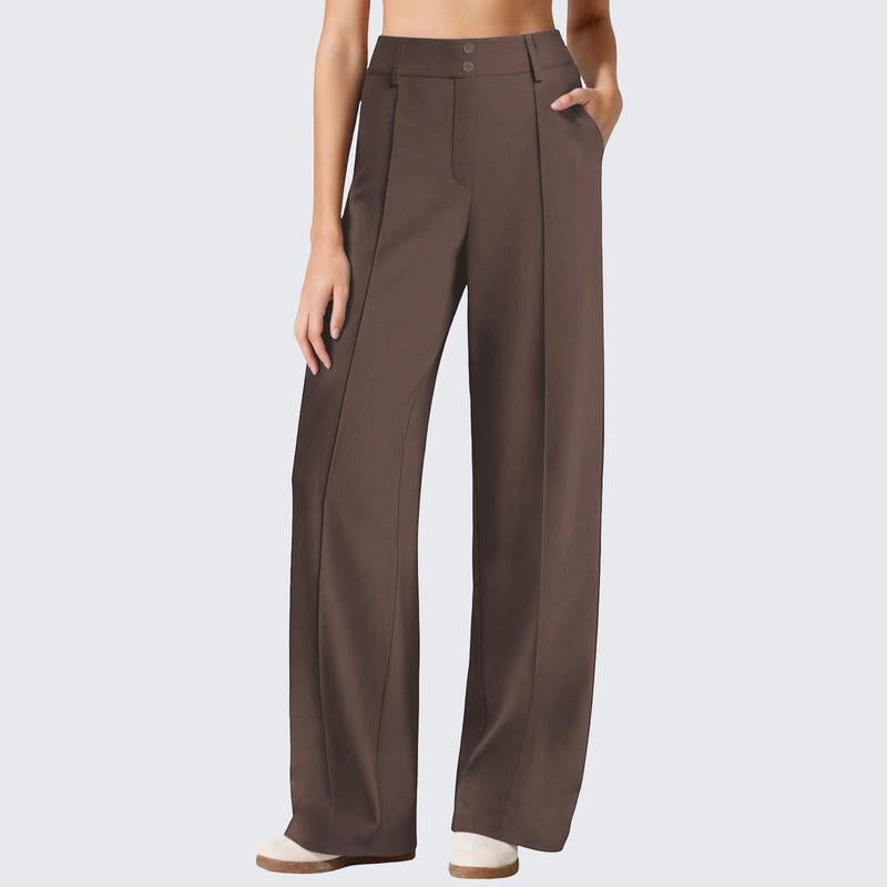 ✨Polished Wide-Leg Look, Easy Movement☕️Women's High-Waisted Wide-Leg Pants