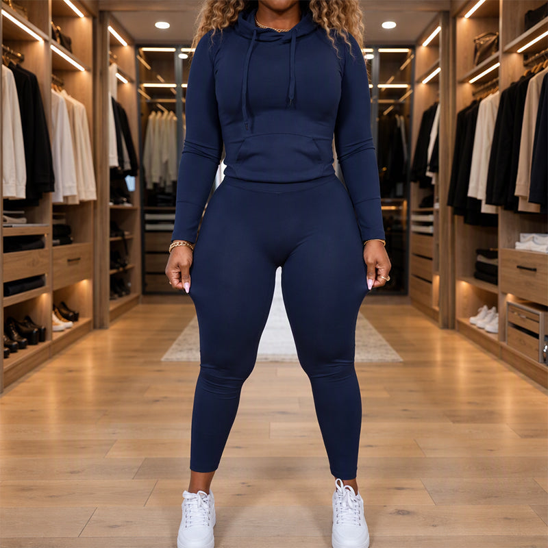 Women's Casual Hoodie and Leggings Set