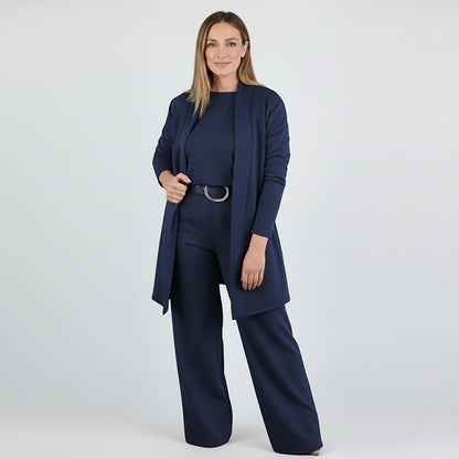 ⏳Time-Limited Special⏰Elegant 3-piece set including long cardigan, top and pants💞