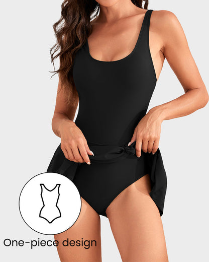 LAST DAY SALE: ONLY ￡12.99!!Women's One Piece Tummy Control Tie Knot Swimsuit