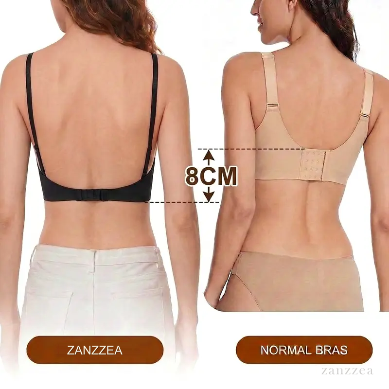 💞Deep V Low Back Backless Bra for A/B/C Cup - Seamless Invisible Bra