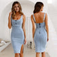 🍹Hot Sales 50%OFF🌤️Women's U-Neck Denim Bodycon Cami Dress