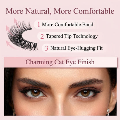 🔥 Buy One Get One Free 🎁  💐Self-Adhesive Reusable Lashes – 3-Sec Application, No Glue Needed.