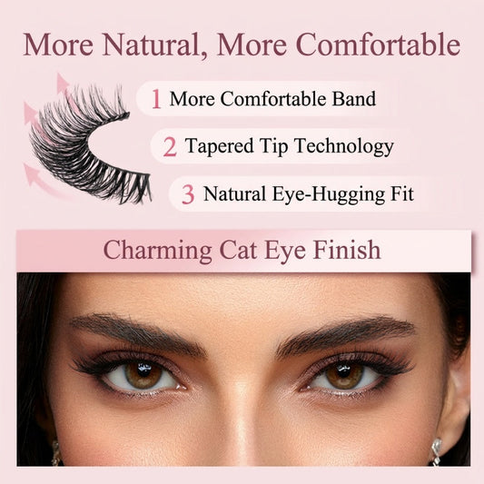 🔥 Buy One Get One Free 🎁  💐Self-Adhesive Reusable Lashes – 3-Sec Application, No Glue Needed.
