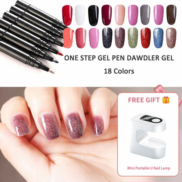 ⏰Limited Time Buy 1 Get 1 Free🔥 - $14.9 For 2 Pcs! One Step Nail Gel Pen