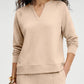 ✨ Women's Chic V-Neck 2-Piece Lounge Set – Relaxed Long-Sleeve Top, Flowy Wide-Leg Pants & Effortless Comfort for a Stylish, Put-Together Look at Home or On the Go! 🌸