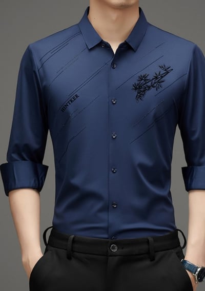 🎁Exquisite Gift💘Men's Velvet Thickened Seamless Flocking Shirt（48% OFF）