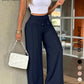 ✨ Easy Everyday Comfort | Women's High-Waisted Straight-Leg Pants with Elastic Back