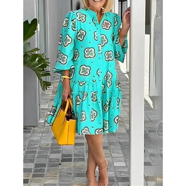 🌷Limited Time 45% OFF💞Women's Casual Dress Floral Summer Dress Print Dress