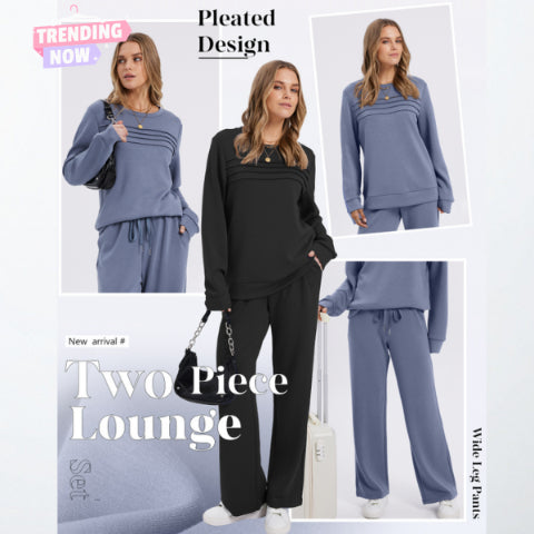 🔥LAST DAY SALE 70% OFF👍✨Women's 2026 Casual Crew Neck Top & Drawstring Pants Set