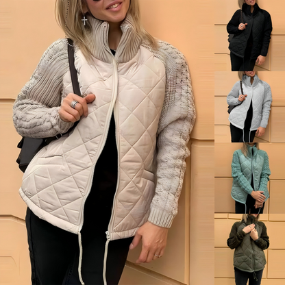 ✨2026 Collection at 50% OFF🎁Women's Knit Patchwork Puffy Jacket⚡Free shipping
