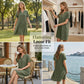 🏖️50 % RABATT!👗Damekjole med V-hals – Avslappet passform, lommer &  Pustende