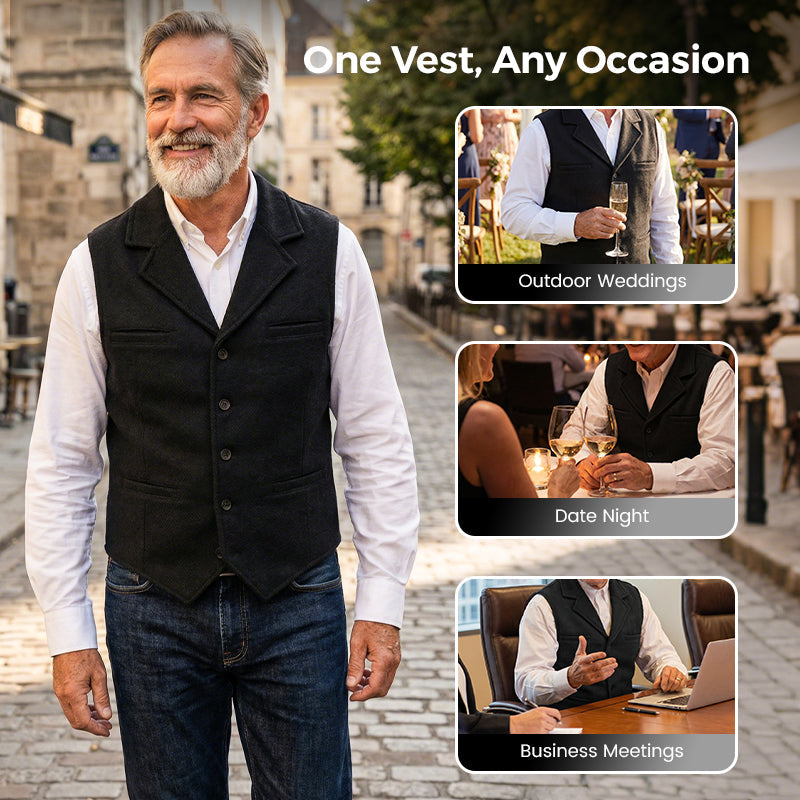 🔥Hot Sale Deals-Men's Slim Fit Casual Business Vest