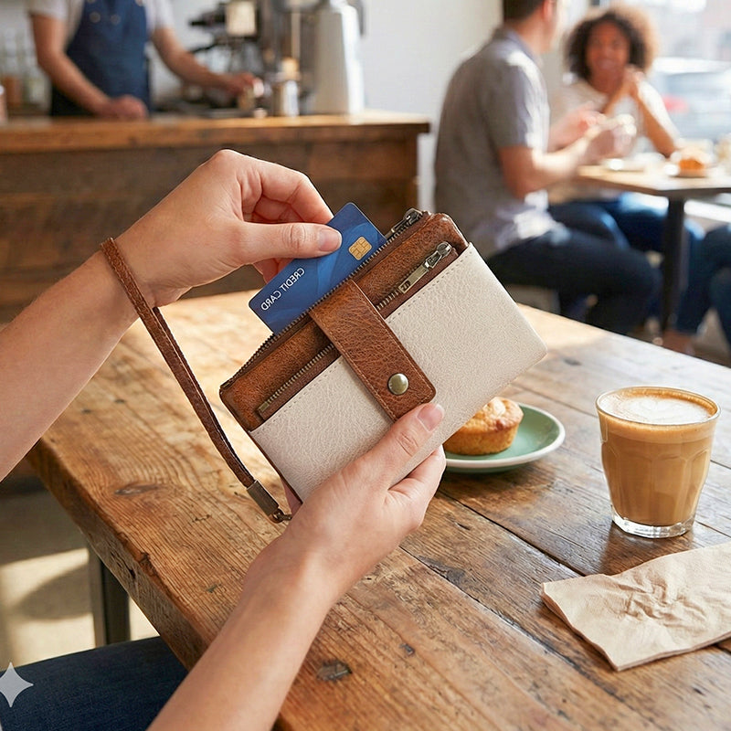 👜💳Women's RFID Blocking Leather Wallet – Blocks digital pickpockets. Soft leather, multiple slots. Secure & stylish.
