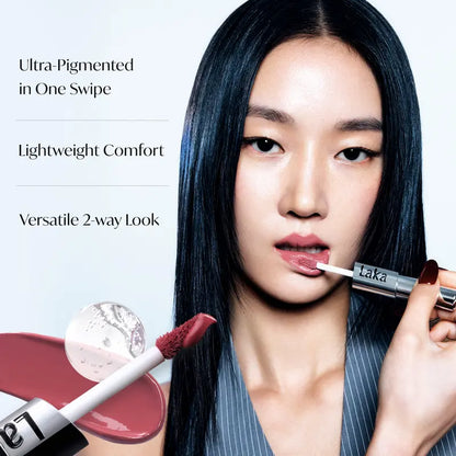 💋✨Perfect Twin Lip — Dual-Ended Liquid Lipstick with Velvet Matte Color and Glossy Shine