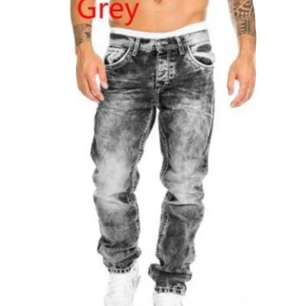 🔥 Men's Fashion Creative Stretch Denim Jeans,Minimalist Style Suitable For Emo Style💙