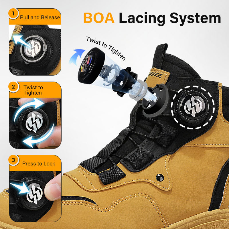 🔥Men's Outdoor Swivel Buckle Work Shoes – Waterproof , Anti-slip , Comfortable , Breathable 🌬️