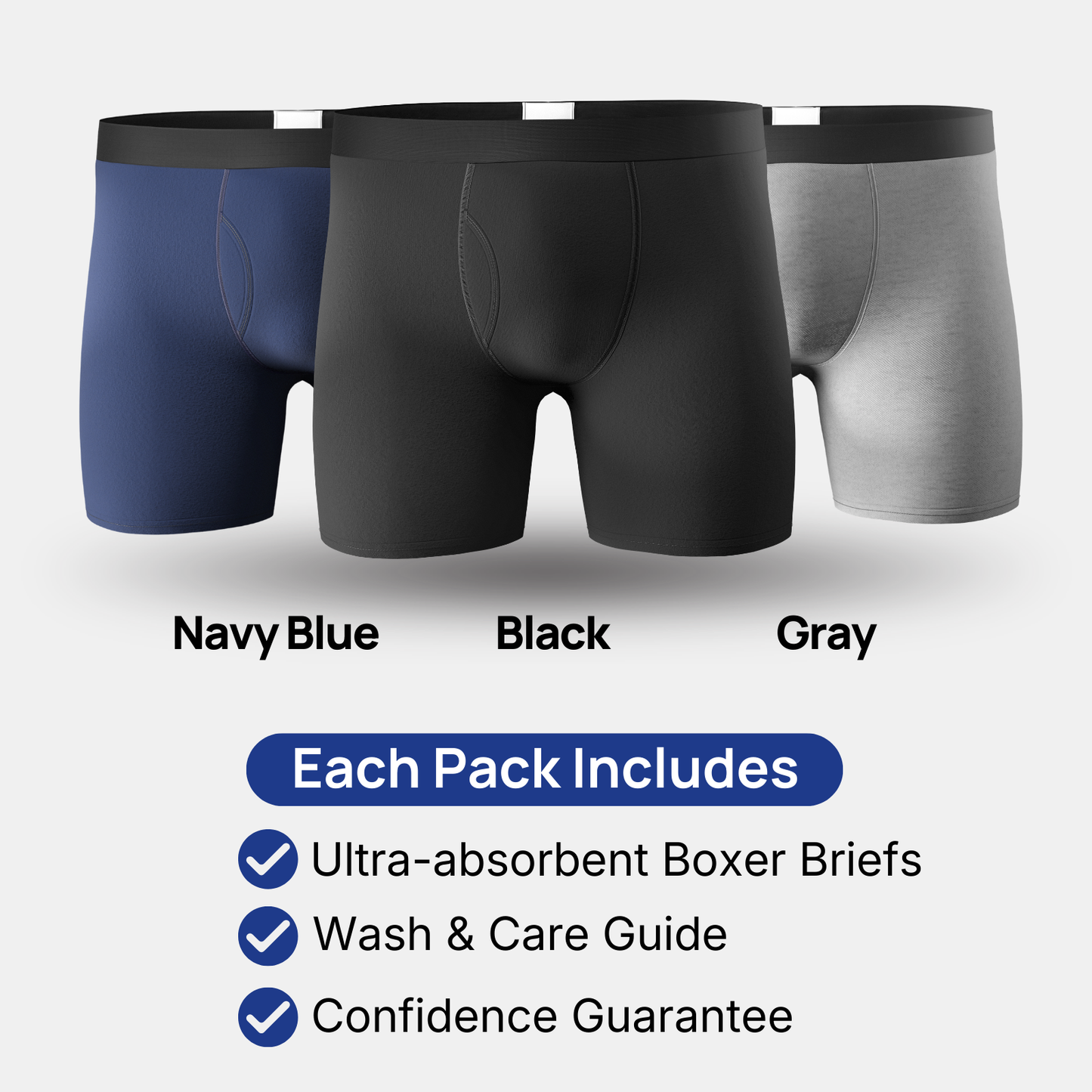 Buy 2 Get 1 Free.💪Men’s Ultra-Absorbent Incontinence Boxer Briefs