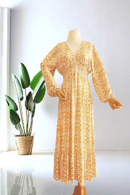 🔥SUMMER SALE 53% OFF 👗New Floral Print V Neck-Long Dress