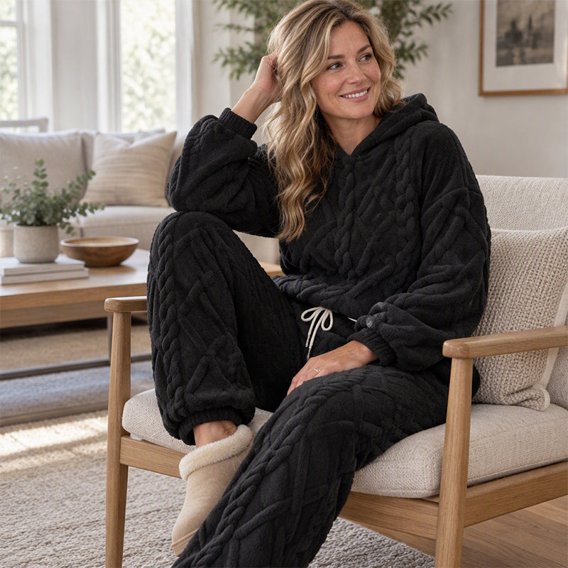 💖Black Friday Mega Deal – 50% off!💖Embossed Geometric Plush Set ✨Timeless Comfort & Effortless Style For Every Occasion