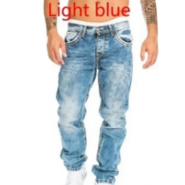 🔥 Men's Fashion Creative Stretch Denim Jeans,Minimalist Style Suitable For Emo Style💙
