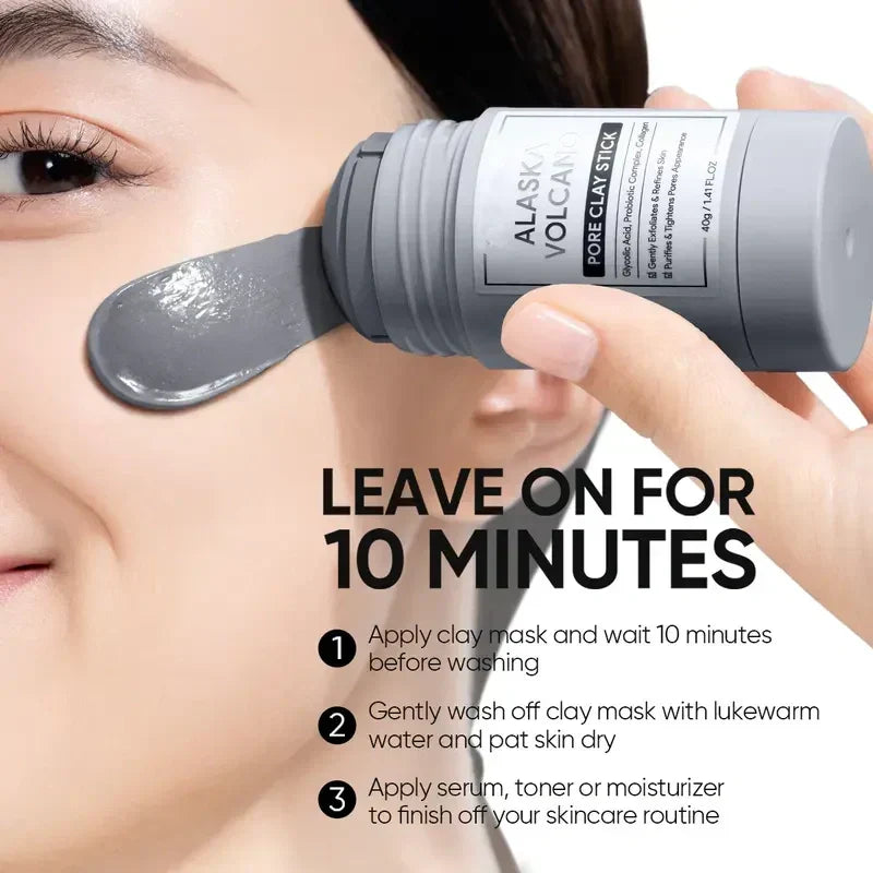 ✨Dual Clay Mask Stick Set — Mugwort Clarifying / Volcanic Mud Detoxifying / Brightening & Even-Toning